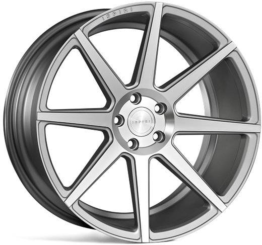 IW Automotive ISR8 20x10 5x120 ET45 Satin Silver Machined