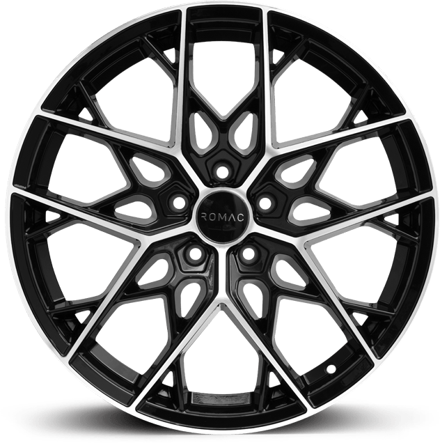 ROMAC VORTEX 18x8 5x108 EA45 BLACK/POLISH